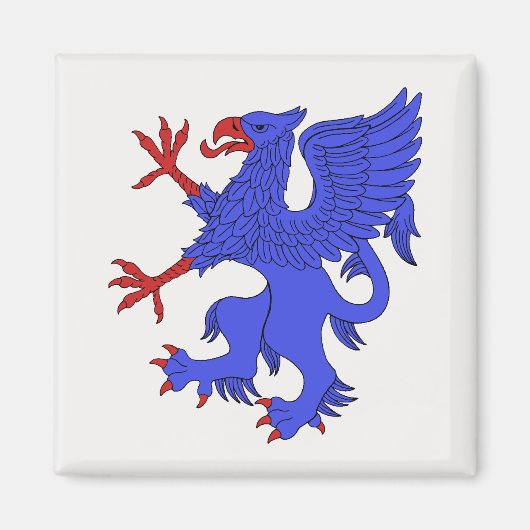Griffin Rampant Azure Magnet (Vorne)