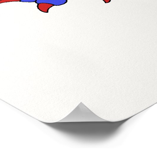 Griffin Rampant Azure Poster (Ecke)