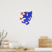Griffin Rampant Azure Poster (Küche)