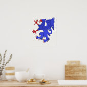 Griffin Rampant Azure Poster (Küche)