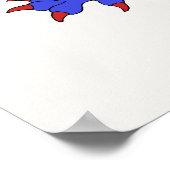 Griffin Rampant Azure Poster (Ecke)