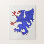 Griffin Rampant Azure Puzzle (Vertikal)