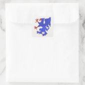 Griffin Rampant Azure Quadratischer Aufkleber (Tasche)