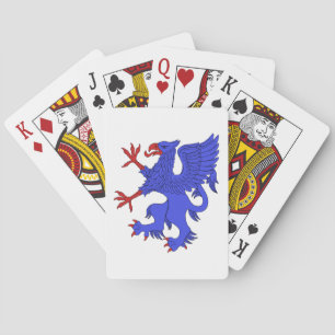 Griffin Rampant Azure Spielkarten
