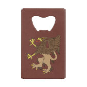 Griffin Rampant Geldbeutel Flaschenöffner (Vorderseite)