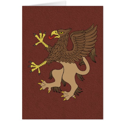 Griffin Rampant Grußkarte (Vorne)