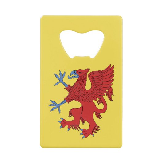 Griffin Rampant Gules Geldbeutel Flaschenöffner (Vorderseite)