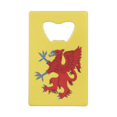 Griffin Rampant Gules Geldbeutel Flaschenöffner (Rückseite)