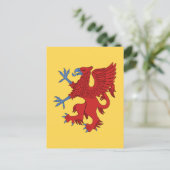 Griffin Rampant Gules Postkarte (Stehend Vorderseite)