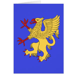 Griffin Rampant oder Grußkarte