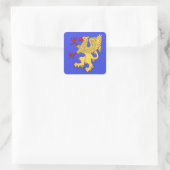 Griffin Rampant or Quadratischer Aufkleber (Tasche)