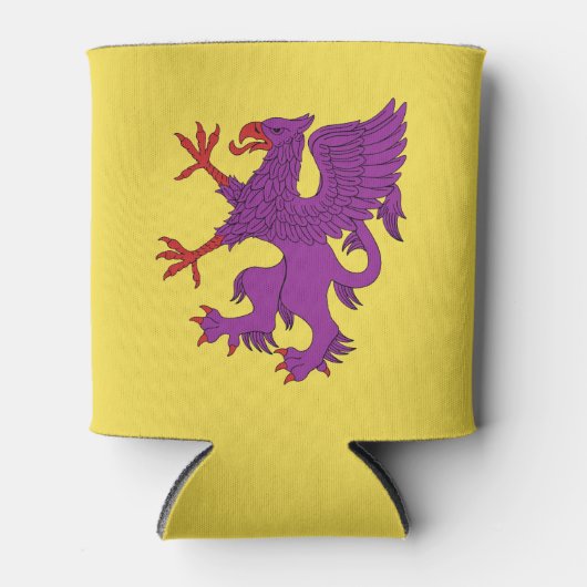 Griffin Rampant Purpurrein Dosenkühler (Vorderseite)