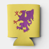 Griffin Rampant Purpurrein Dosenkühler (Rückseite)