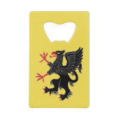 Griffin Rampant Sable Geldbeutel Flaschenöffner (Vorderseite)