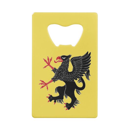 Griffin Rampant Sable Geldbeutel Flaschenöffner (Rückseite)