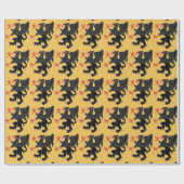 Griffin Rampant Sable Geschenkpapier (Flach)
