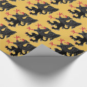 Griffin Rampant Sable Geschenkpapier (Ecke)