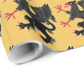 Griffin Rampant Sable Geschenkpapier (Rolleneckpunkt)
