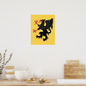 Griffin Rampant Sable Poster (Küche)