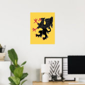 Griffin Rampant Sable Poster (Heimbüro)