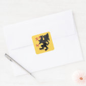 Griffin Rampant Sable Quadratischer Aufkleber (Umschlag)