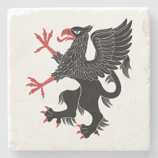 Griffin Rampant Steinuntersetzer (Vorderseite)