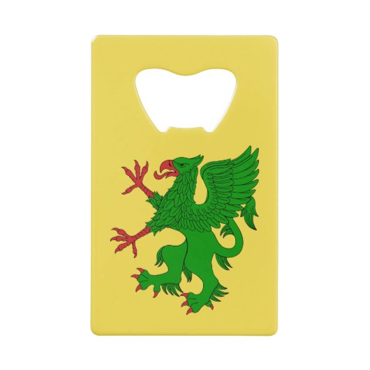 Griffin Rampant Vert Geldbeutel Flaschenöffner (Vorderseite)