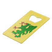 Griffin Rampant Vert Geldbeutel Flaschenöffner (Vorderseite Schrägansicht)