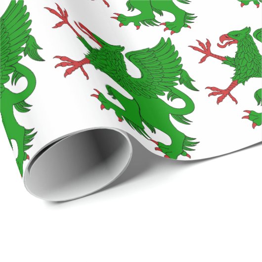 Griffin Rampant Vert Geschenkpapier (Rolleneckpunkt)