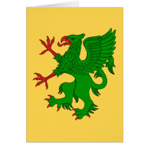 Griffin Rampant Vert Gruetkarte