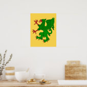 Griffin Rampant Vert Poster (Küche)