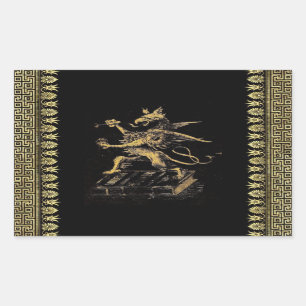 Griffin Rechteckiger Aufkleber