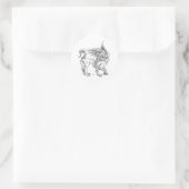 Griffin Runder Aufkleber (Tasche)