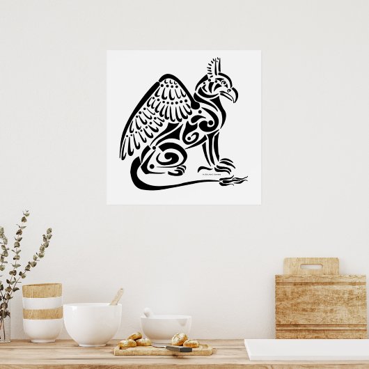 Griffin (schwarz) Poster (Küche)