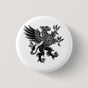 Griffin - Schwarz und Weiß Button