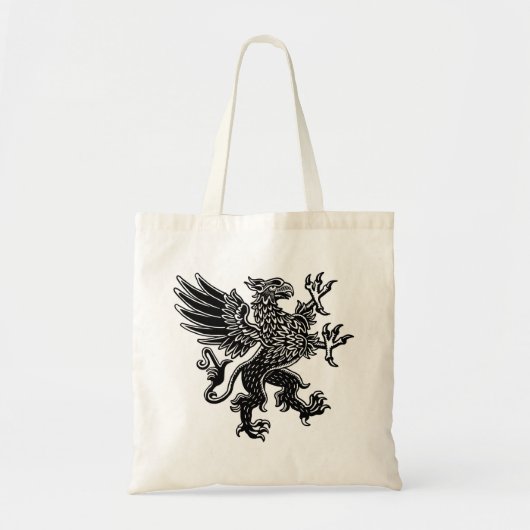 Griffin - Schwarz und Weiß Tragetasche (Vorne)