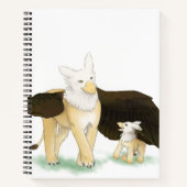 Griffin und Babybuch Notizbuch (Vorderseite)