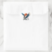 Griffin und Moon Runder Aufkleber (Tasche)