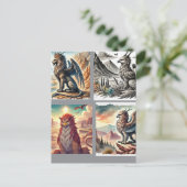 Griffins, Dragons, & Desolate landscapes Postkarte (Stehend Vorderseite)