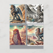 Griffins, Dragons, & Desolate landscapes Postkarte (Vorderseite)