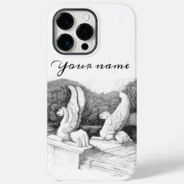 Griffins-Skulptur-Monochrom Case-Mate iPhone 14 Pro Max Hülle