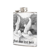 Griffins Skulptur monochrome Stifte Kunst Flachmann (Links)