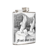 Griffins Skulptur monochrome Stifte Kunst Flachmann (Rechts)