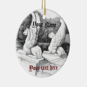 Griffins Skulptur monochrome Stifte Kunst Keramik Ornament (Rechts)