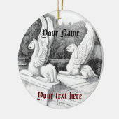 Griffins Skulptur monochrome Stifte Kunst Keramik Ornament (Links)