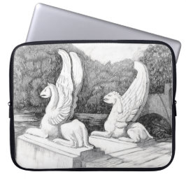 Griffins Skulptur monochrome Stifte Kunst Laptopschutzhülle