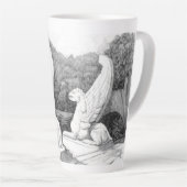 Griffins Skulptur monochrome Stifte Kunst Milchtasse (Rechte Ecke)