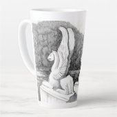 Griffins Skulptur monochrome Stifte Kunst Milchtasse (Linke Ecke)