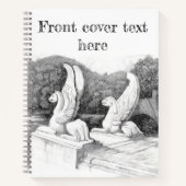 Griffins Skulptur monochrome Stifte Kunst Notizblock (Vorderseite)