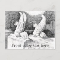 Griffins Skulptur monochrome Stifte Kunst